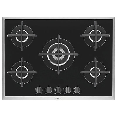 AEG HG795450XB Gas Hob, Black AEG HG795450XB Gas Hob, Black